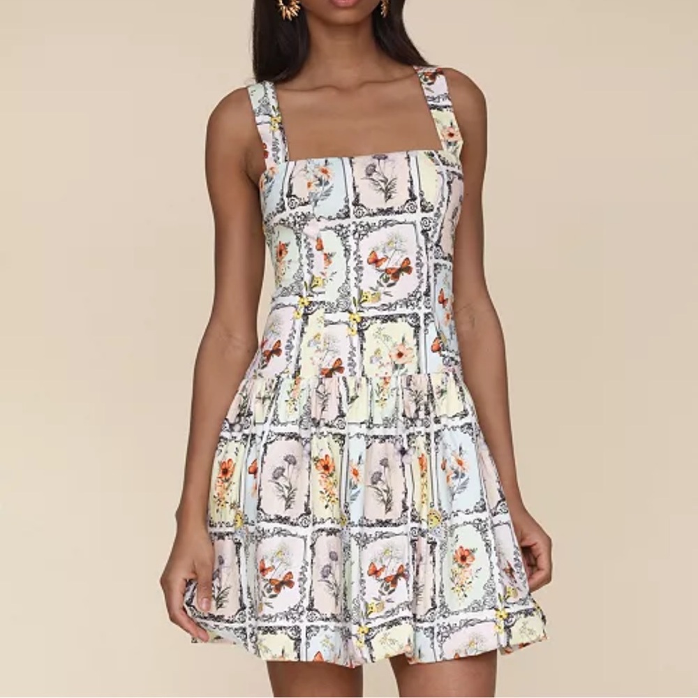 NWT Avec Les Filles Drop Waist Bubble Hem Mini Dress